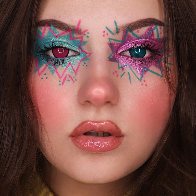 Coleyes Blind Manson Mesh Dark Green  Yearly Cosplay Colored Contacts - image 5
