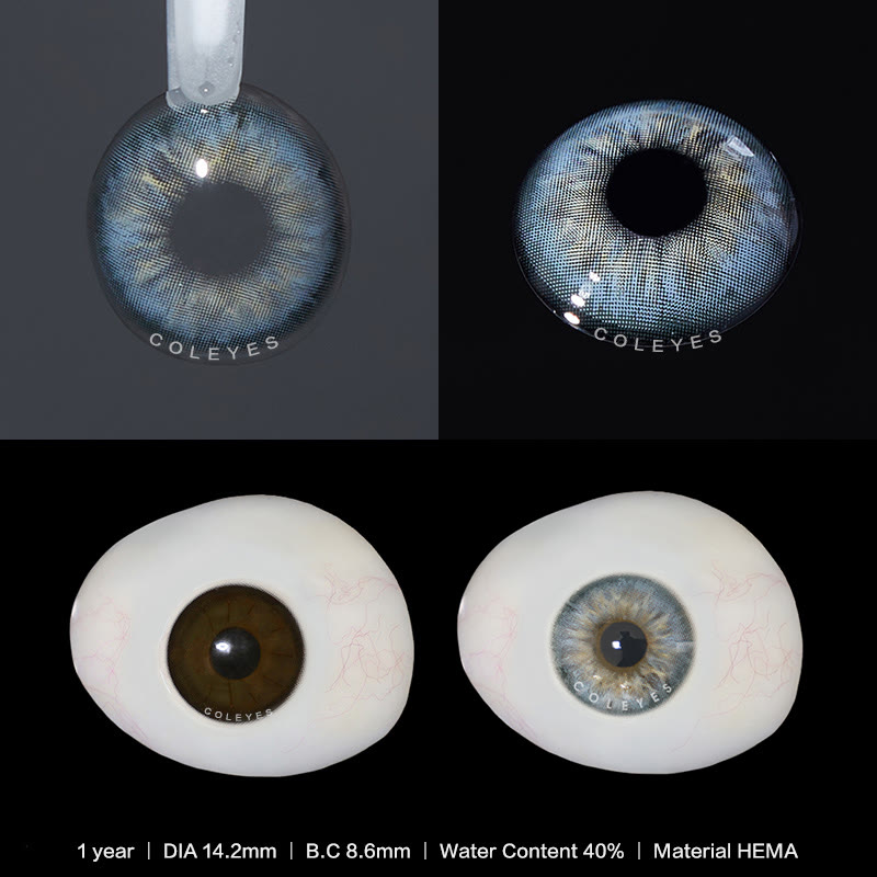 Coleyes Aegean Sea Ⅱ Grey Yearly Prescription Colored Contacts - image 4