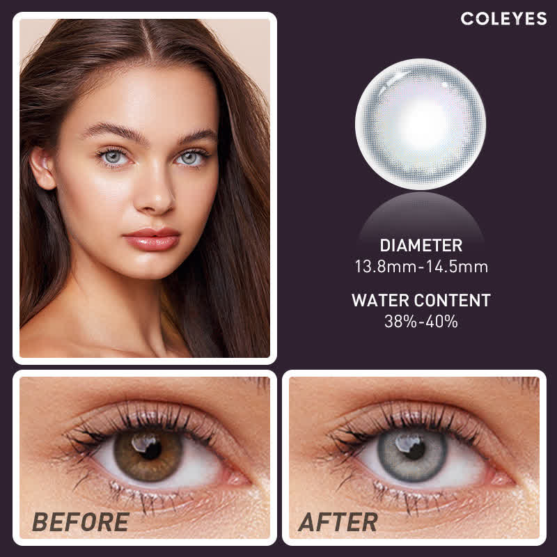 Coleyes Illusion Blue Yearly Prescription Colored Contacts - image 7