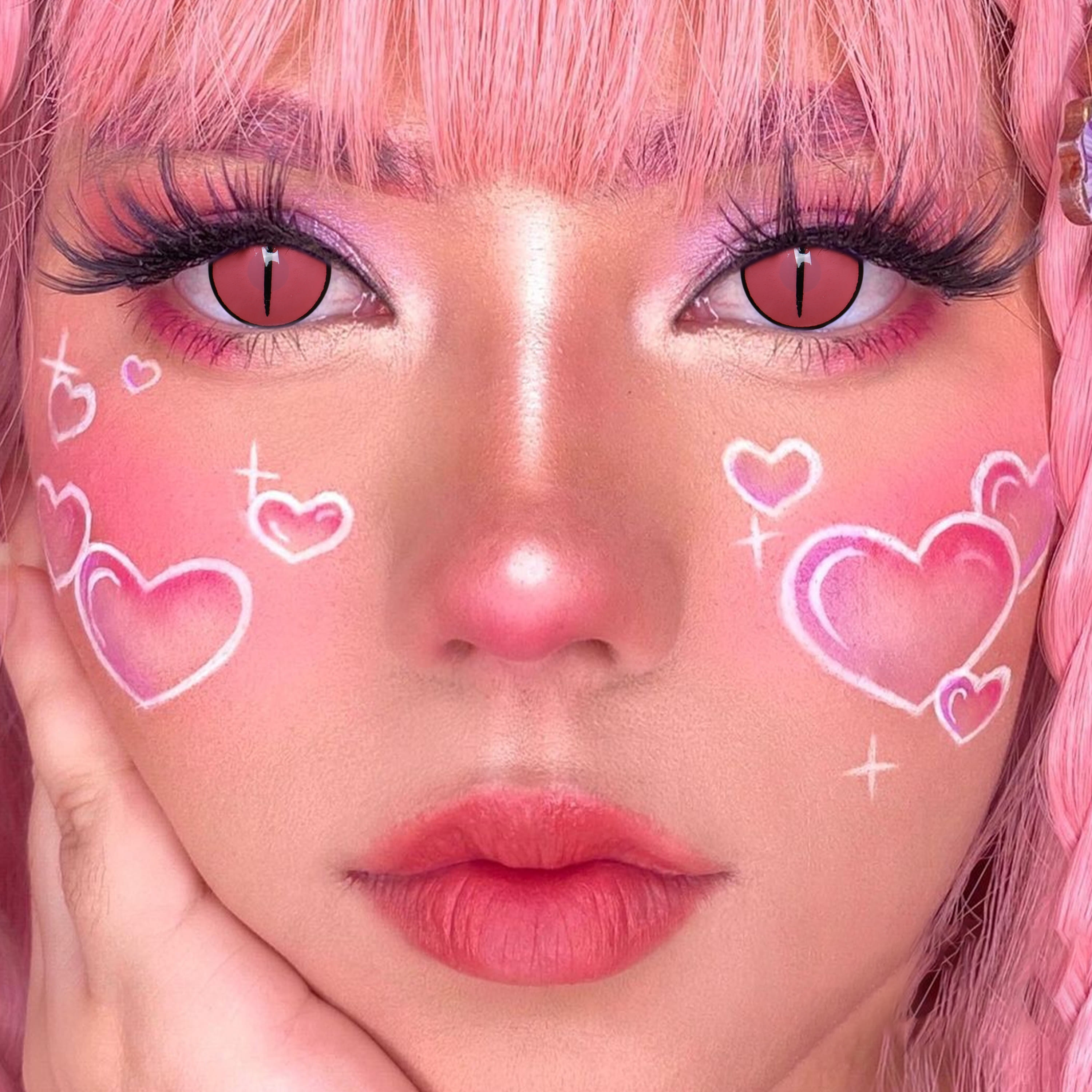 Coleyes Kamado Nezuko Rose Yearly Cosplay Colored Contacts - image 6