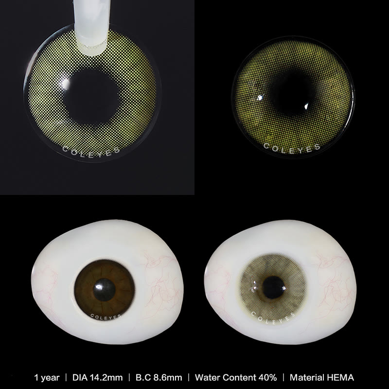 Coleyes Aurora Crystal Green Yearly Prescription Colored Contacts - image 4