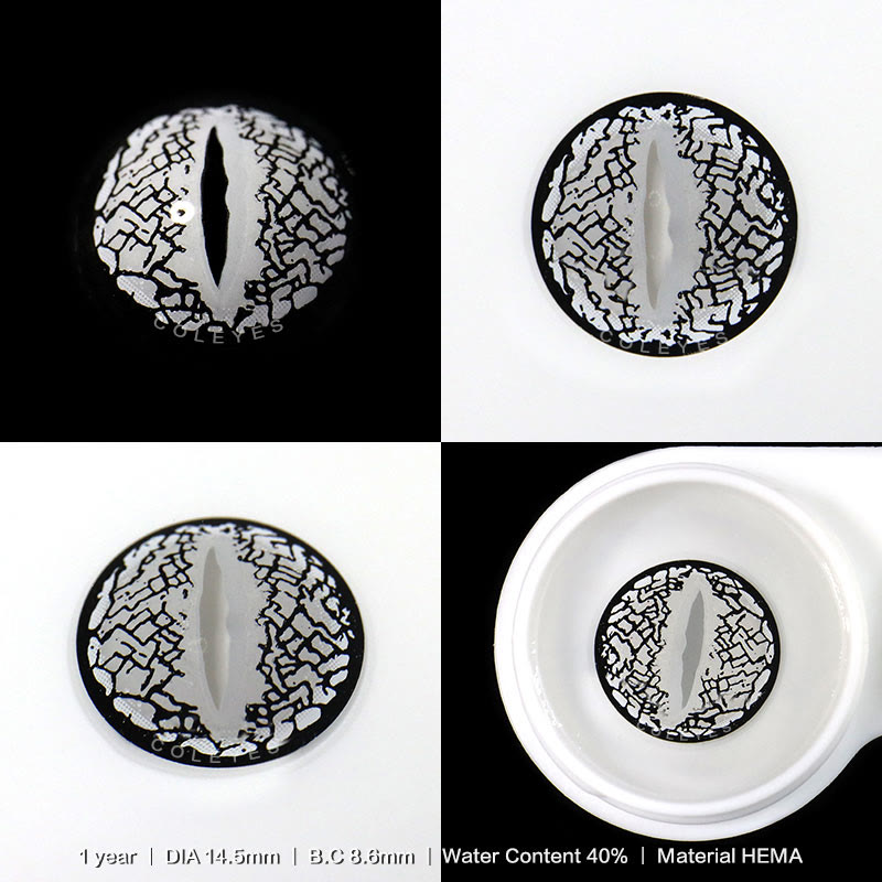 Coleyes Lizard Eye Grey Yearly Cosplay Colored Contacts - image 5