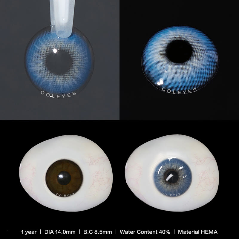 Coleyes Sin Blue Yearly Prescription Colored Contacts - image 4