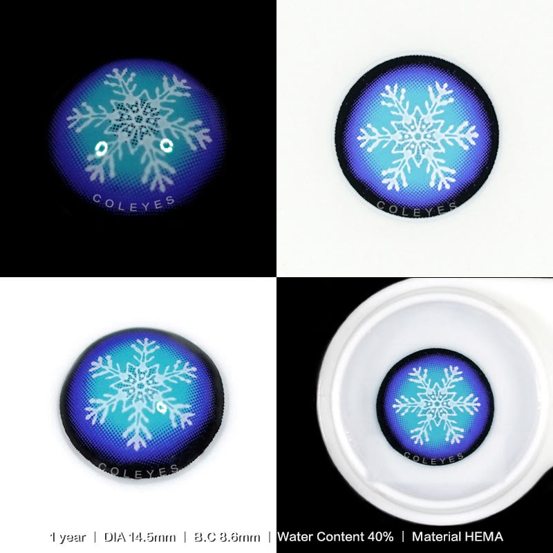 Coleyes Snowflakes Blue Yearly Cosplay Colored Contacts - image 5