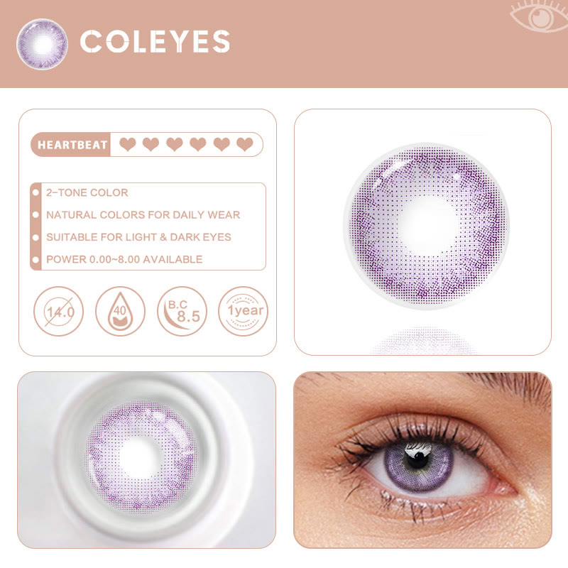 Coleyes Virtual Violet Yearly Prescription Colored Contacts - image 9