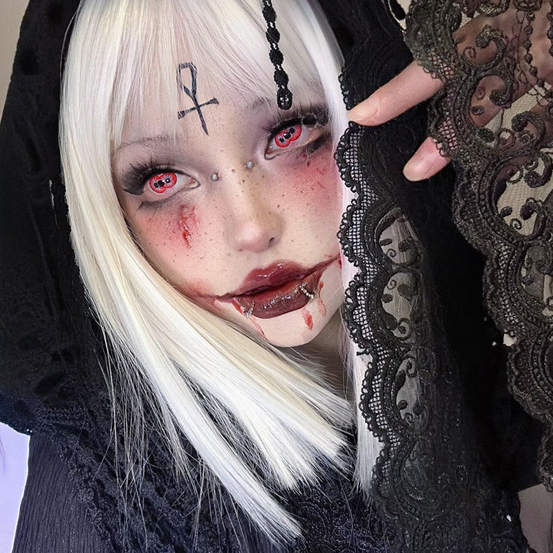 Coleyes Double Vision Red 1-Day/1-Year Cosplay Colored Contacts  - image 7