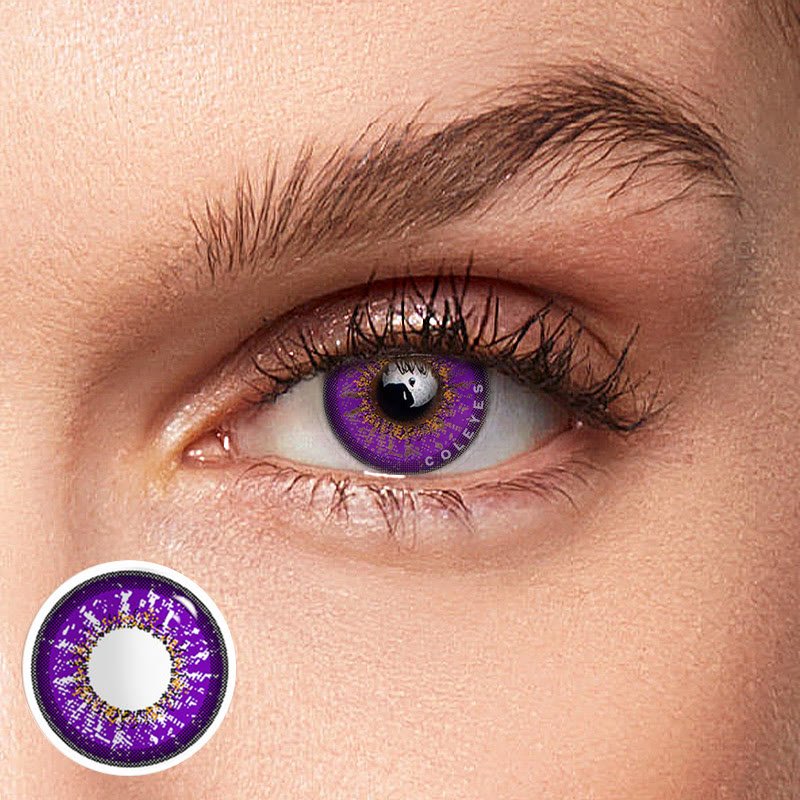 Coleyes Starfall Purple Yearly Prescription Colored Contacts - image 1