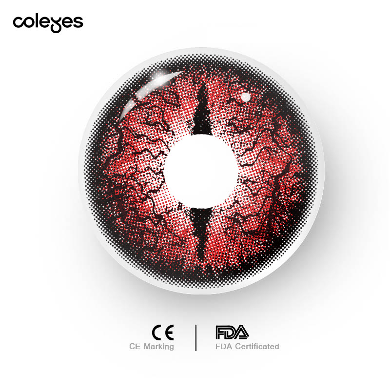 Coleyes Dragon Ember Red 1-Day Cosplay Colored Contacts - image 6