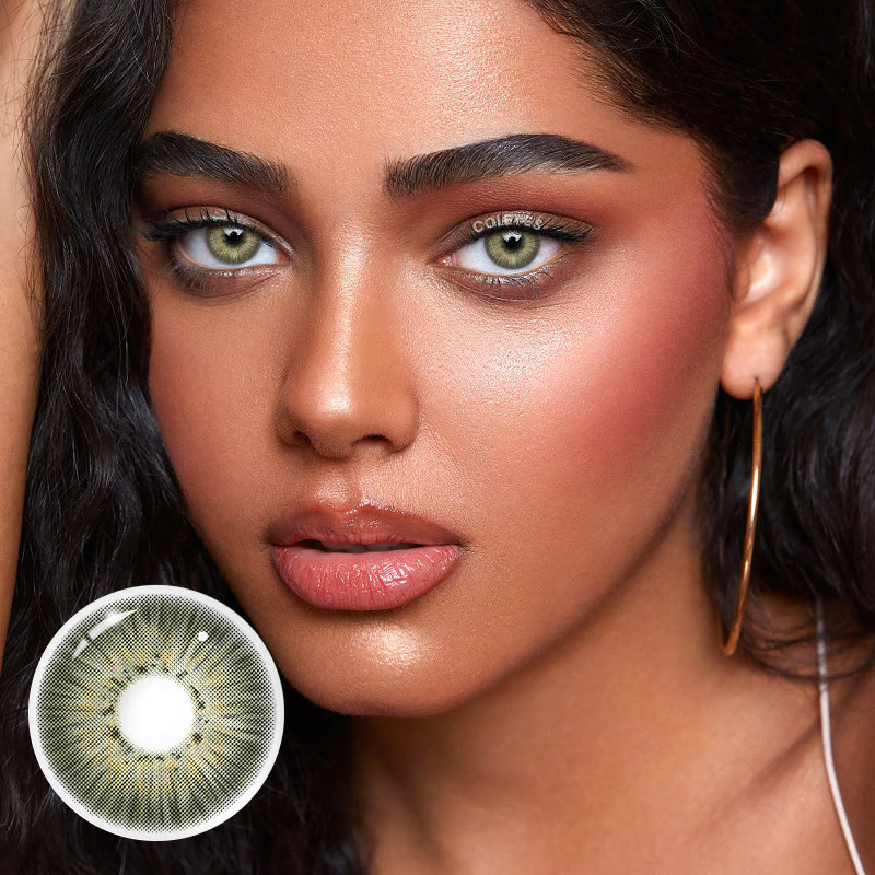 Coleyes New York III Dark Green Yearly Prescription Colored Contacts - image 5