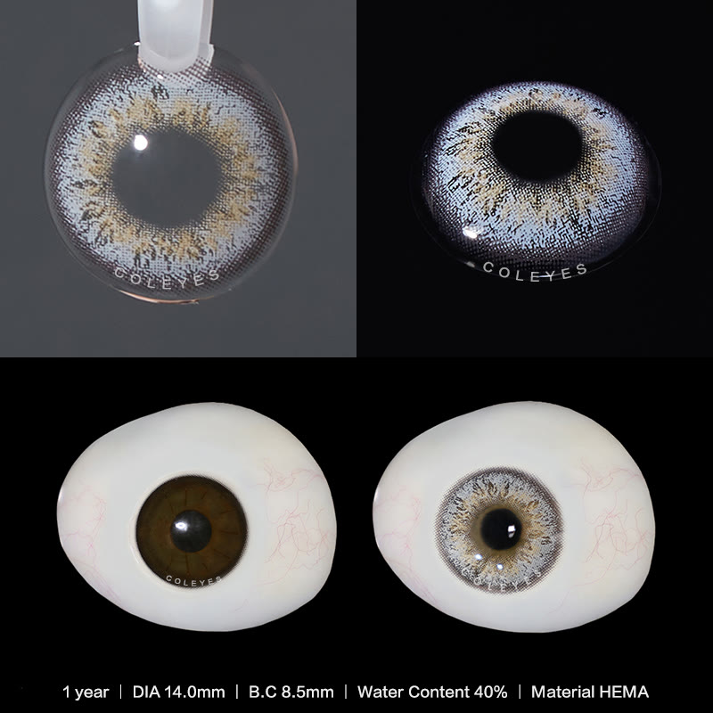 Coleyes Moonbeam Grey Yearly Prescription Colored Contacts - image 4