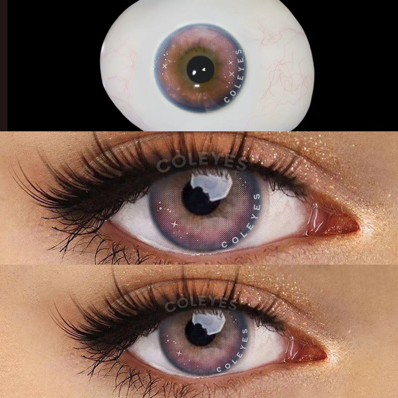 Coleyes Genshin Galaxy Pink Blue Yearly Prescription Colored Contacts - image 4