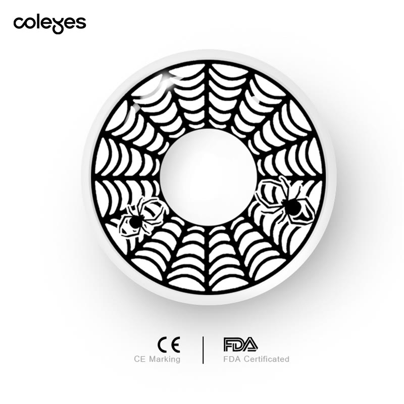 Coleyes Spider Web White  Yearly Cosplay Colored Contacts - image 6