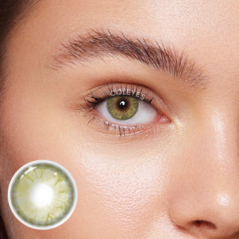 Coleyes Tequila Yellow Brown Yearly Prescription Colored Contacts - image 1