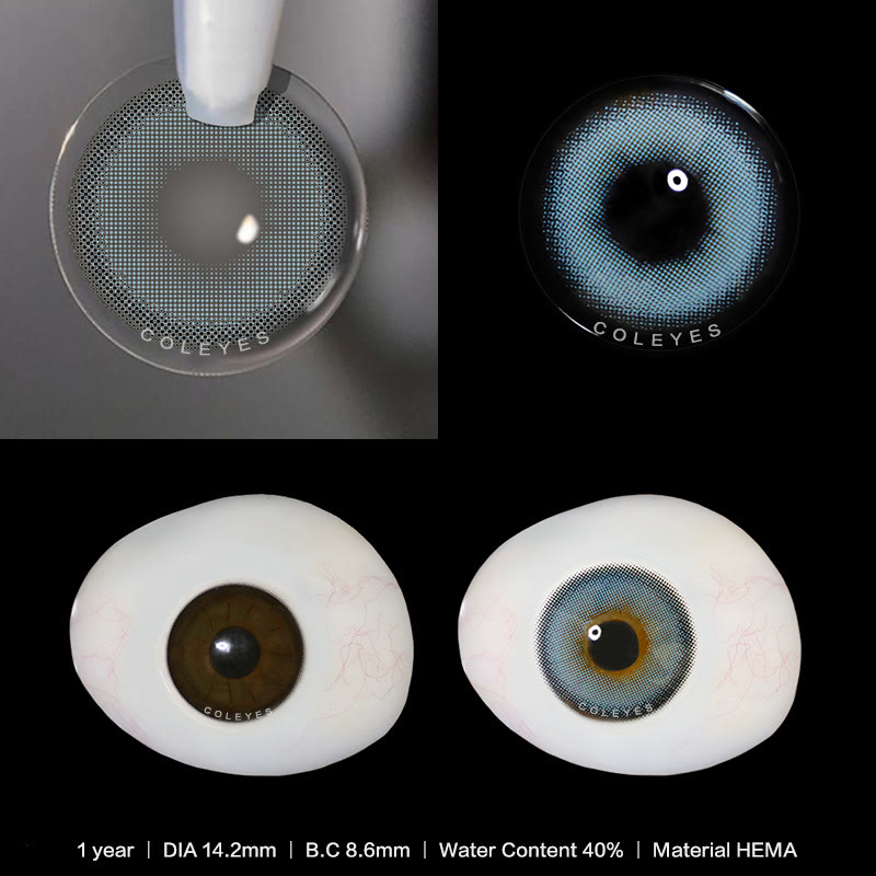 Coleyes Love-struck Blue Yearly Prescription Colored Contacts - image 4