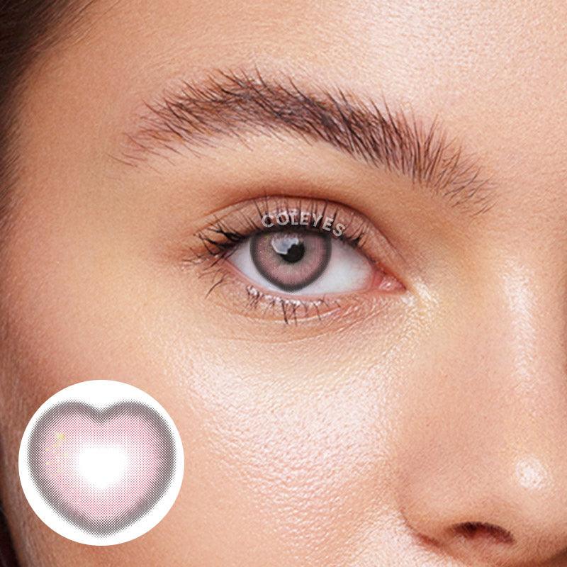 Coleyes Heart Pink Yearly Prescription Colored Contacts - image 1