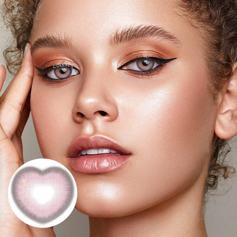 Coleyes Heart Pink Yearly Prescription Colored Contacts - image 4