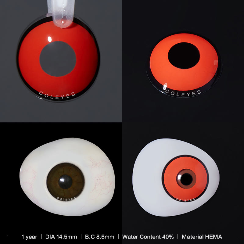 Coleyes Manson Red Yearly Cosplay Prescription Colored Contacts - image 3