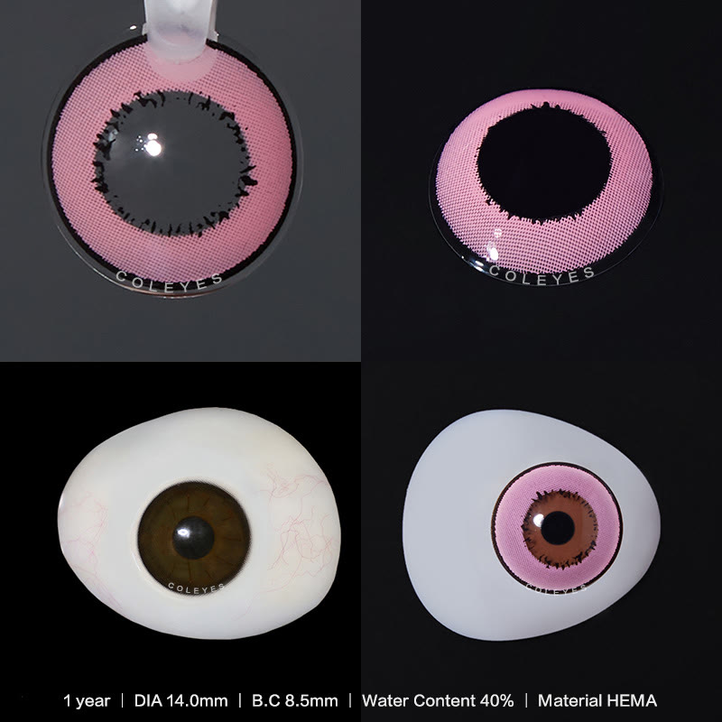 Coleyes Storm Pink Yearly Prescription Cosplay Colored Contacts - image 3