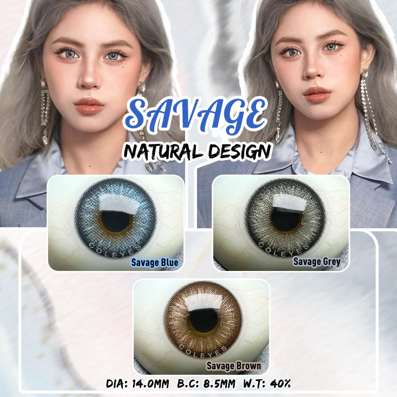 Coleyes Savage Grey Yearly Prescription Colored Contacts - image 11