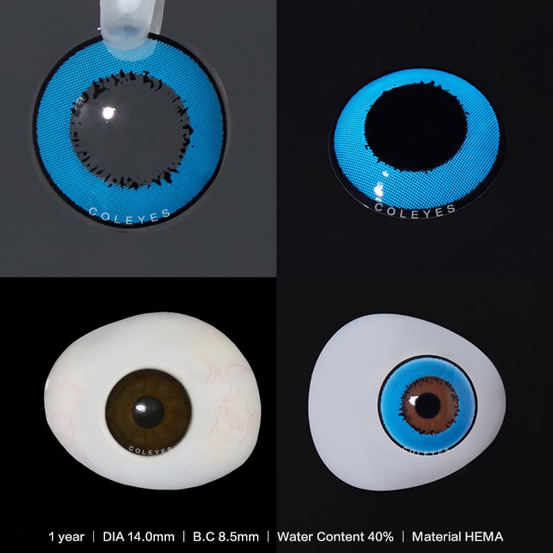 Coleyes Storm Blue Yearly Prescription Cosplay Colored Contacts - image 3