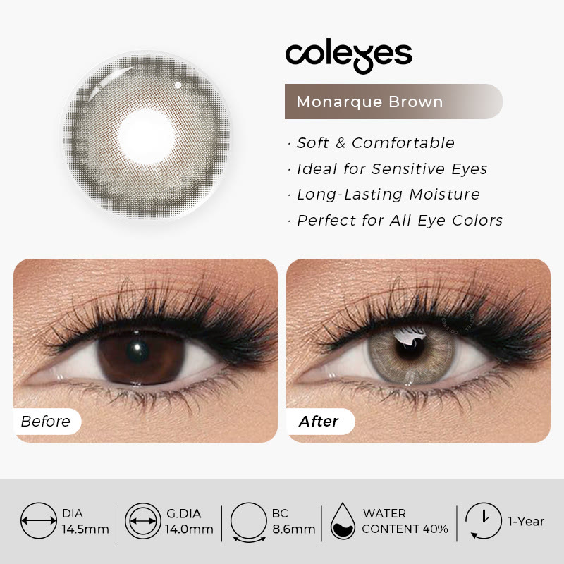 Coleyes Monarque Brown Yearly Colored Contacts - image 10