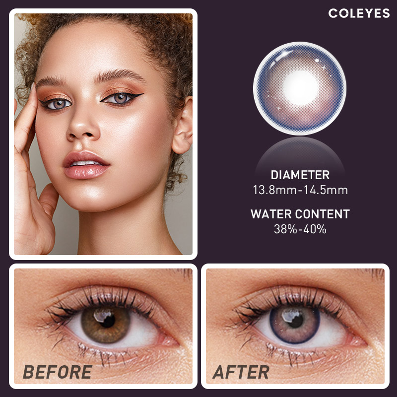 Coleyes Genshin Moon PinkBlue Yearly Prescription Colored Contacts - image 4