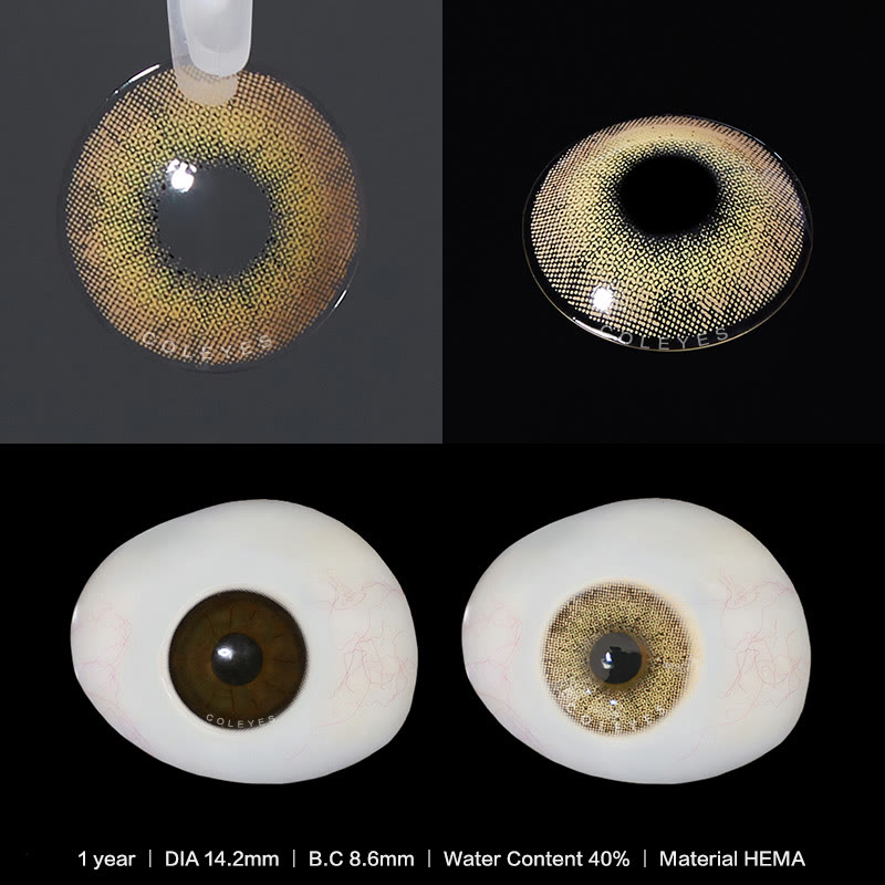 Coleyes Ocean Brown Yearly Prescription Colored Contacts - image 4