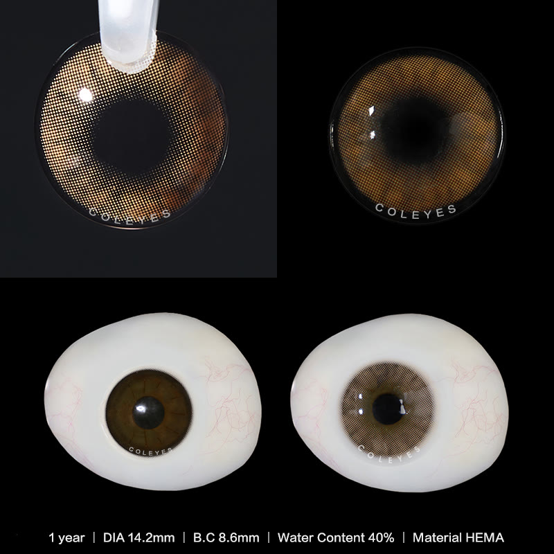 Coleyes Aurora Brown Yearly Prescription Colored Contacts - image 5