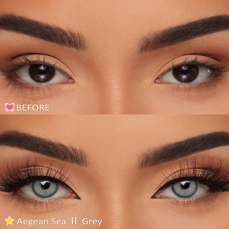 Coleyes Aegean Sea Ⅱ Grey Yearly Prescription Colored Contacts - image 5