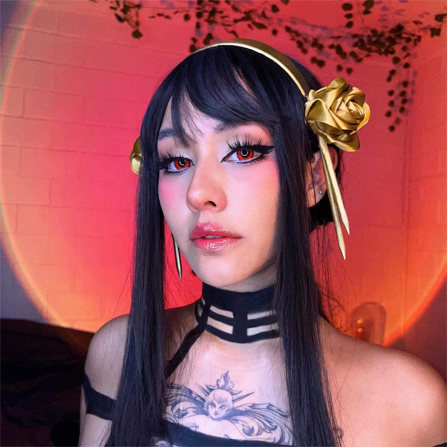 Coleyes Black Line Red Yearly Cosplay Colored Contacts - image 4