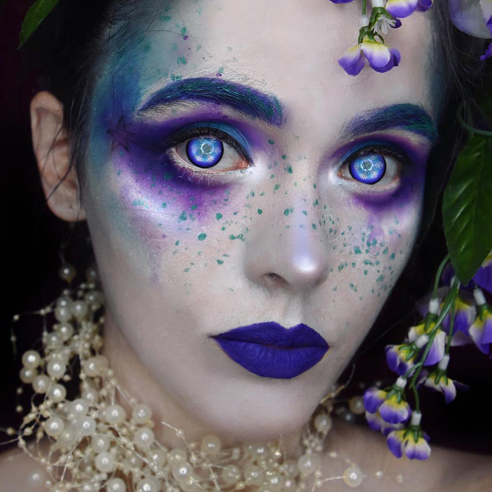Coleyes Snowflakes Blue Yearly Cosplay Colored Contacts - image 3