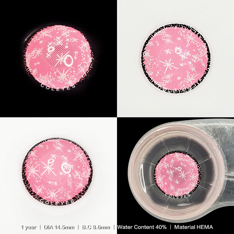 Coleyes Blind Starry Pink Yearly Cosplay Colored Contacts - image 5