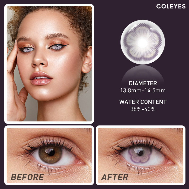 Coleyes Sukura Violet Yearly Prescription Colored Contacts - image 5