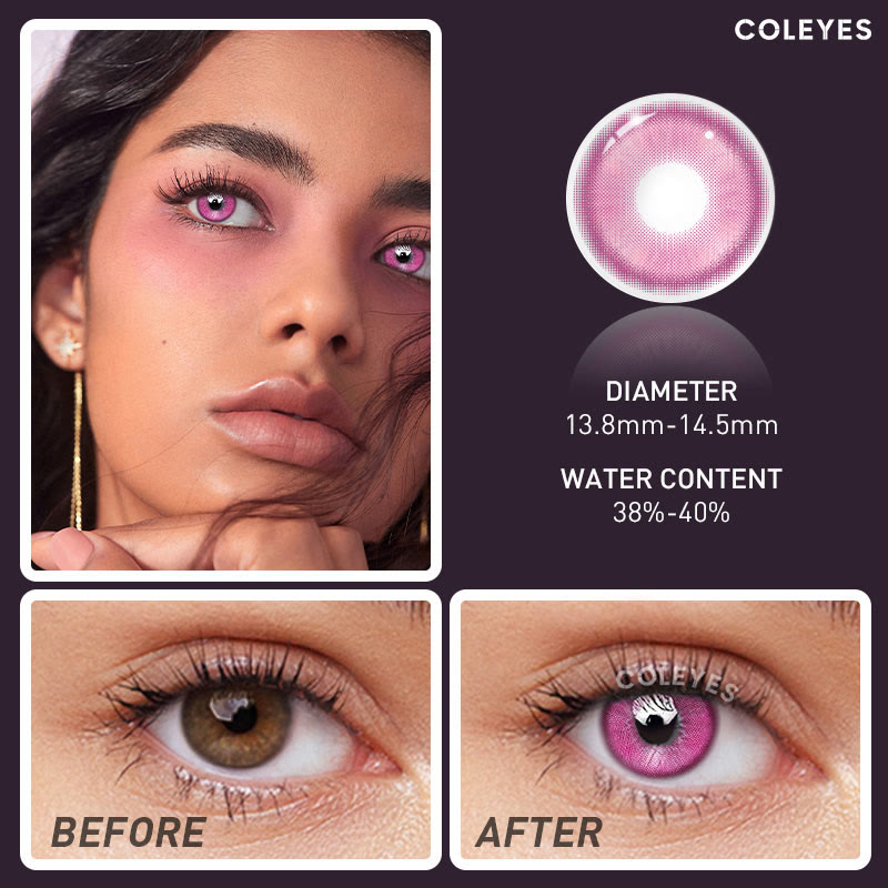 Coleyes Sassy Rose Red Prescription Yearly Cosplay Colored Contacts