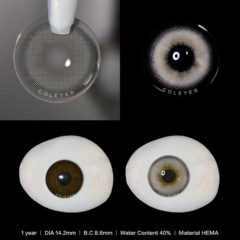 Coleyes Love-struck Grey Yearly Prescription Colored Contacts - image 4