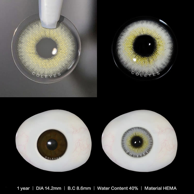 Coleyes LA Grey Yearly Prescription Colored Contacts - image 8