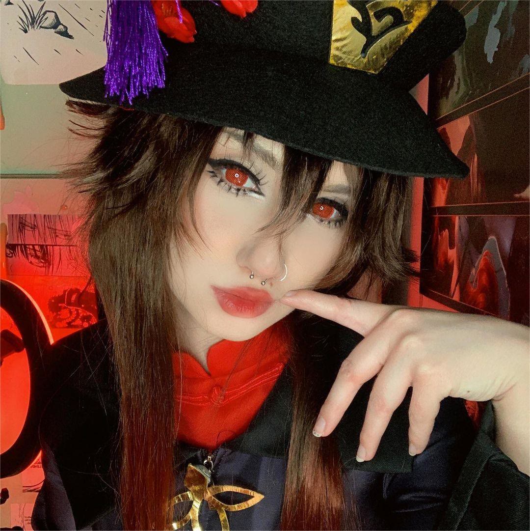 Coleyes Blind Mesh Red Yearly Prescription Cosplay Colored Contacts - image 7