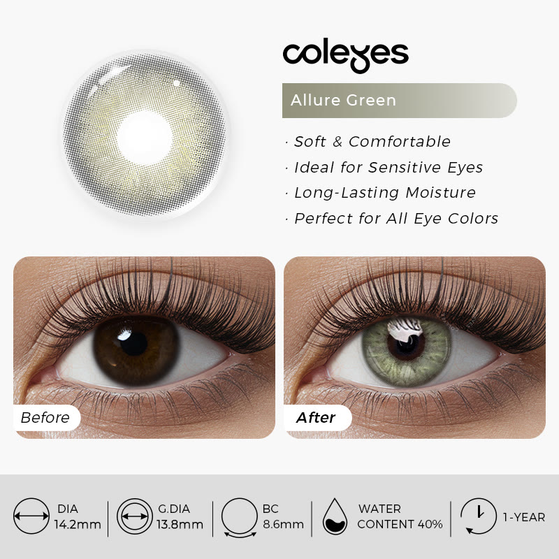 Coleyes Allure Green Yearly Colored Contacts - image 6