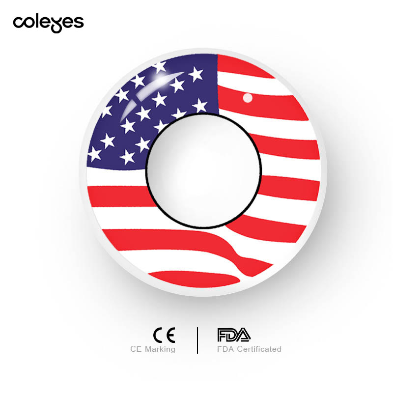 Coleyes USA Red Prescription Yearly Cosplay Colored Contacts - image 5