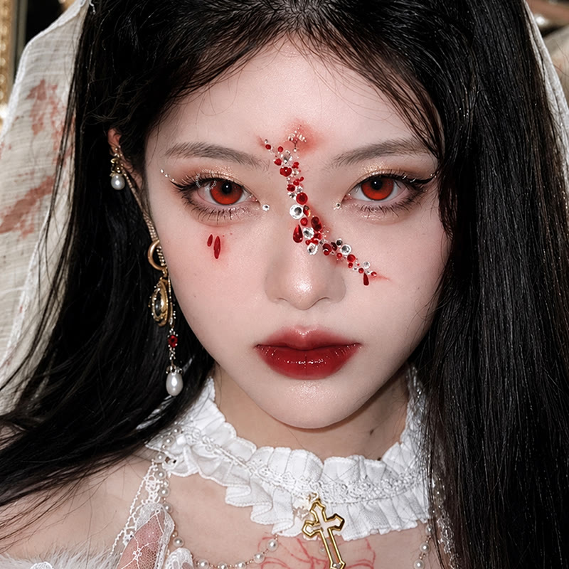 Coleyes Rush Red Yearly Cosplay Colored Contacts - image 4