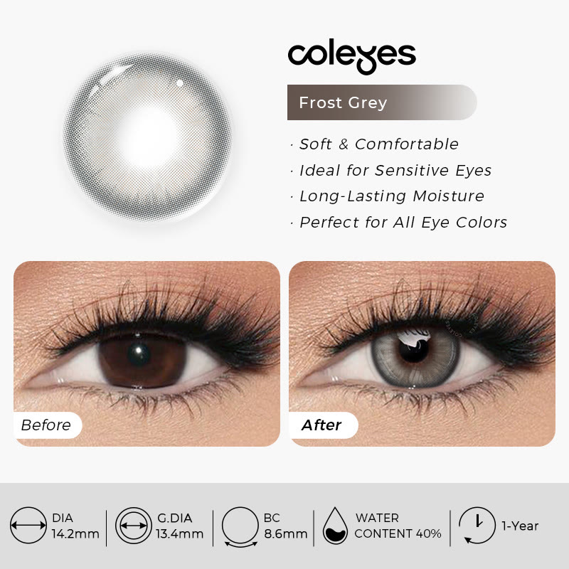 Coleyes Frost Grey Yearly Colored Contacts - image 9