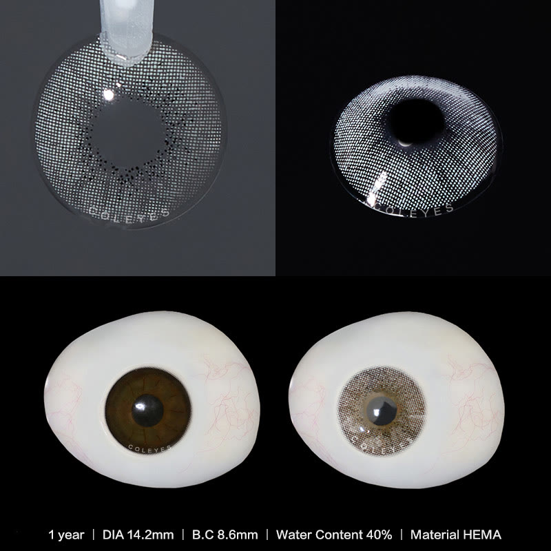Coleyes Ocean Grey Yearly Prescription Colored Contacts - image 4