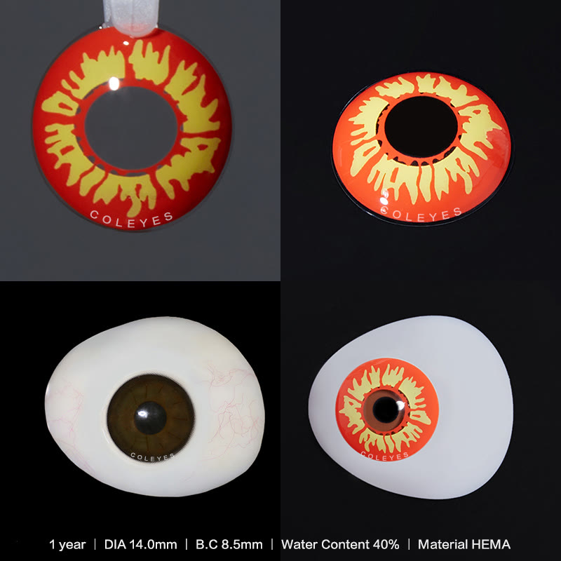 Coleyes Flame Yellow Yearly Cosplay Colored Contacts - image 3