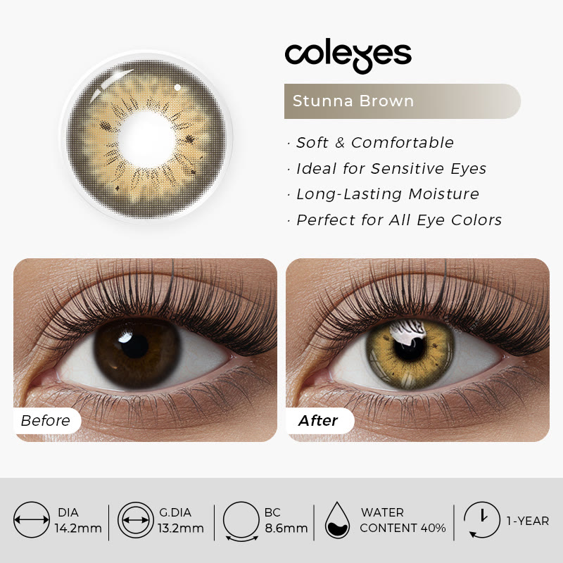 Coleyes Stunna Brown Yearly Prescription Colored Contacts - image 8
