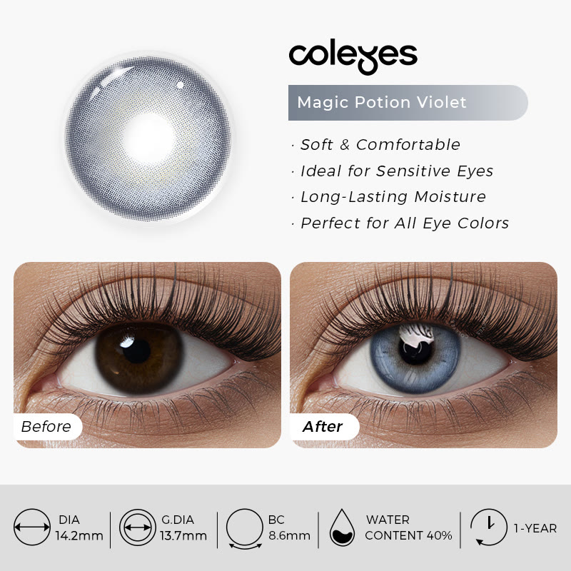 Coleyes Magic Potion Violet Yearly Colored Contacts - image 13