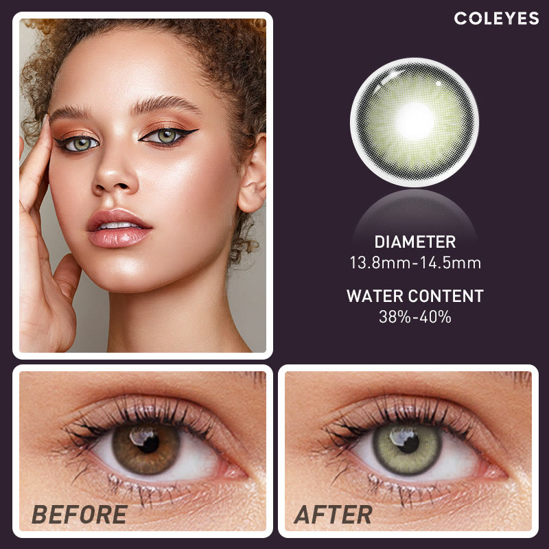 Coleyes Norko Green Yearly Prescription Colored Contacts - image 9