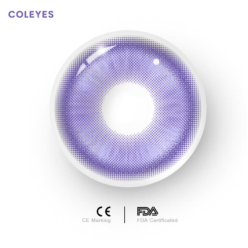 Vilot Contacts Coleyes Sassy Brilliant Violet Prescription Yearly Cosplay Colored Contacts