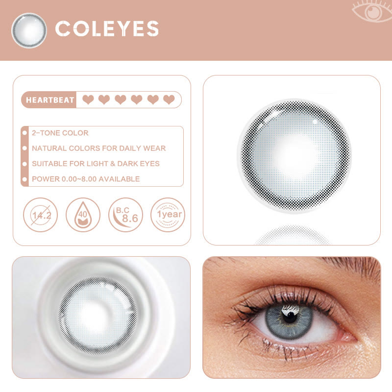 Coleyes Love-struck Blue Yearly Prescription Colored Contacts - image 7