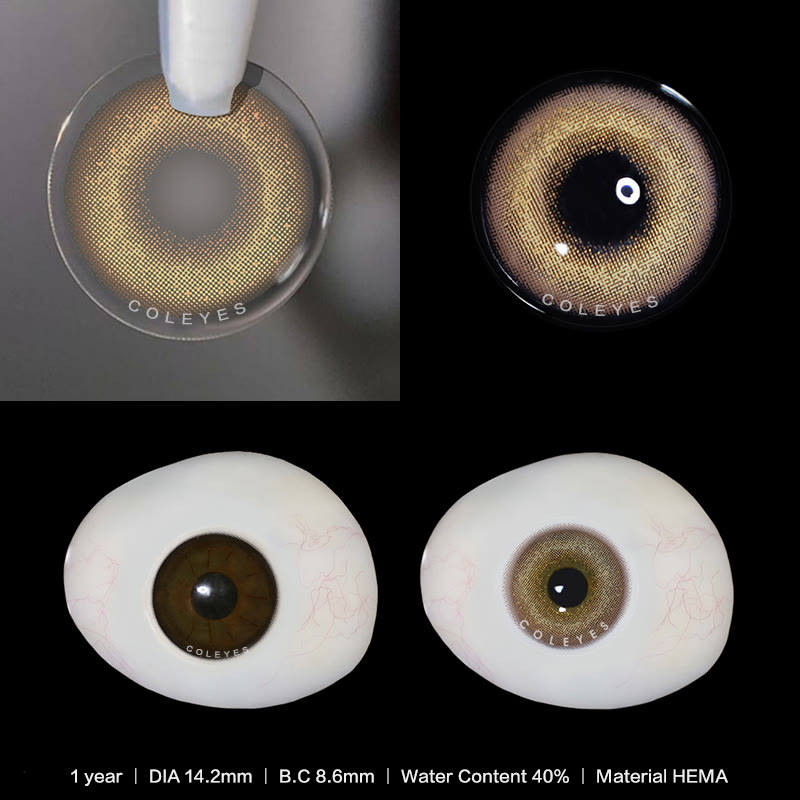 Coleyes Satellite Brown Yearly Prescription Colored Contacts - image 4
