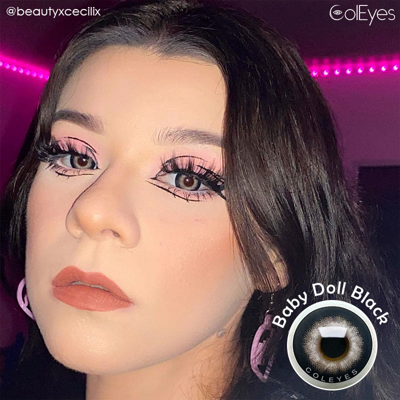 Coleyes Baby Doll Black Yearly Prescription Colored Contacts - image 5